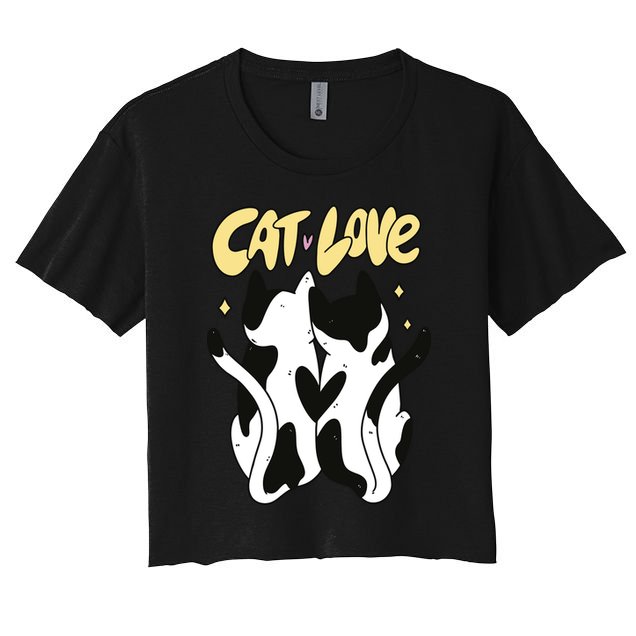 Cat Love Cute Gift Crop Top