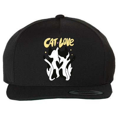Cat Love Cute Gift Wool Snapback Cap