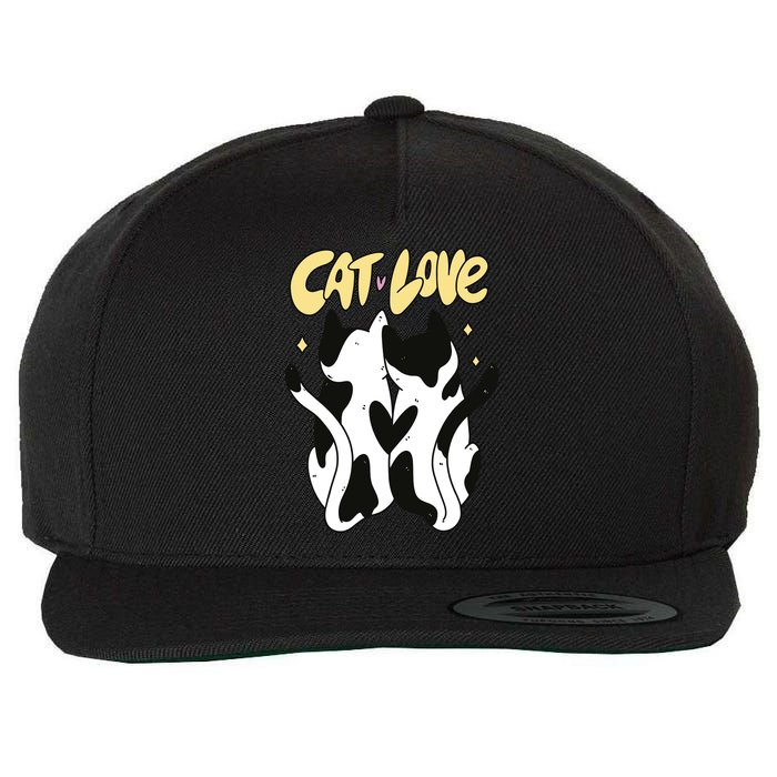 Cat Love Cute Gift Wool Snapback Cap