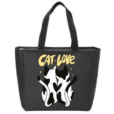 Cat Love Cute Gift Zip Tote Bag