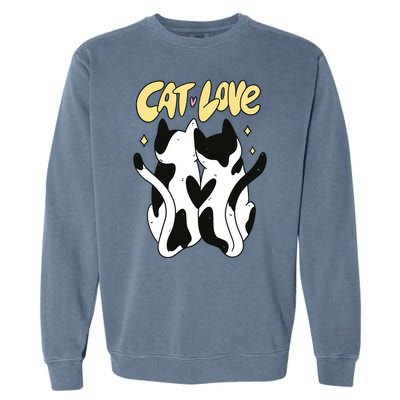 Cat Love Cute Gift Garment-Dyed Sweatshirt