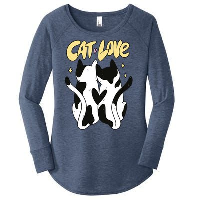 Cat Love Cute Gift Women's Perfect Tri Tunic Long Sleeve Shirt