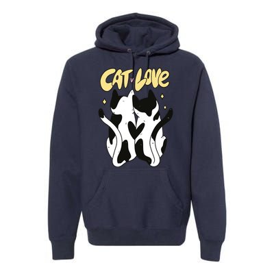 Cat Love Cute Gift Premium Hoodie