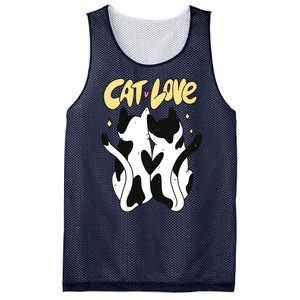 Cat Love Cute Gift Mesh Reversible Basketball Jersey Tank