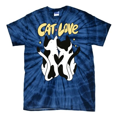 Cat Love Cute Gift Tie-Dye T-Shirt