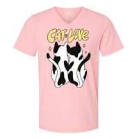 Cat Love Cute Gift V-Neck T-Shirt