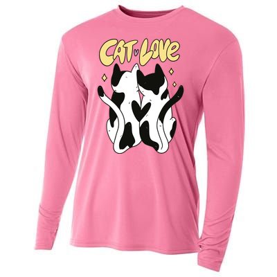 Cat Love Cute Gift Cooling Performance Long Sleeve Crew