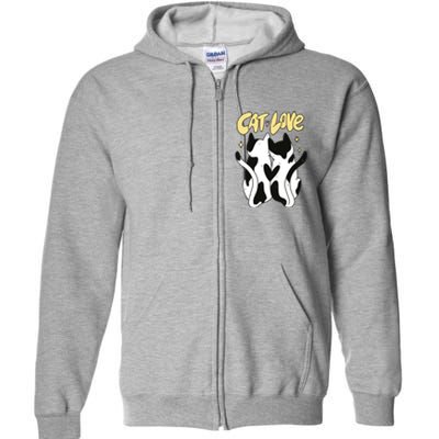 Cat Love Cute Gift Full Zip Hoodie