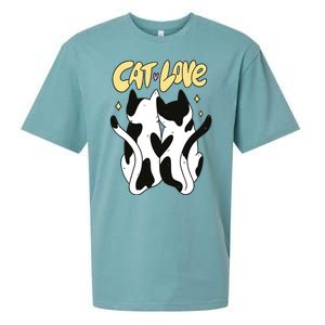 Cat Love Cute Gift Sueded Cloud Jersey T-Shirt