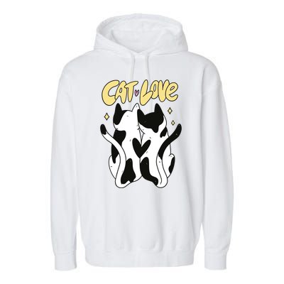 Cat Love Cute Gift Garment-Dyed Fleece Hoodie