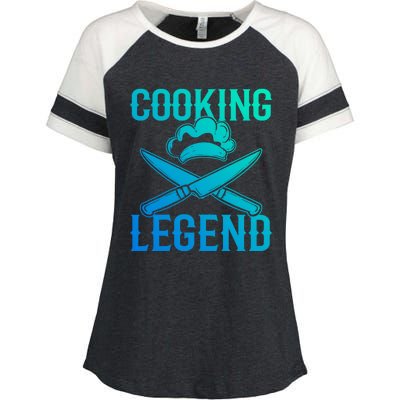 Cooking Legend Chef Cuisine Funny Gift Enza Ladies Jersey Colorblock Tee