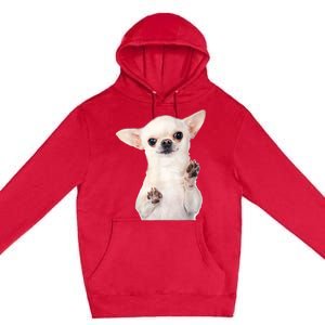 Cute Little Chihuahua Puppy Dog Face For Pet Owners Premium Pullover Hoodie