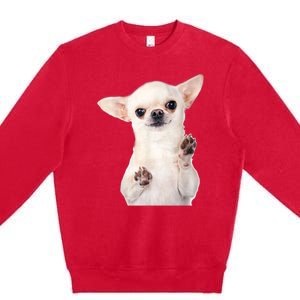 Cute Little Chihuahua Puppy Dog Face For Pet Owners Premium Crewneck Sweatshirt