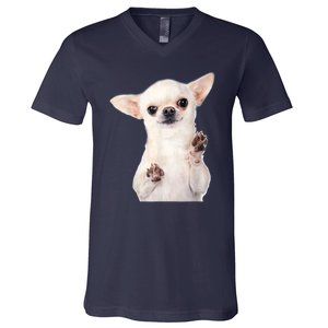 Cute Little Chihuahua Puppy Dog Face For Pet Owners V-Neck T-Shirt