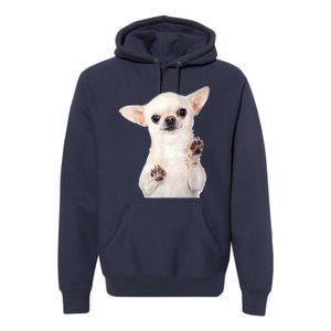 Cute Little Chihuahua Puppy Dog Face For Pet Owners Premium Hoodie