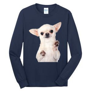 Cute Little Chihuahua Puppy Dog Face For Pet Owners Tall Long Sleeve T-Shirt