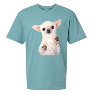 Cute Little Chihuahua Puppy Dog Face For Pet Owners Sueded Cloud Jersey T-Shirt