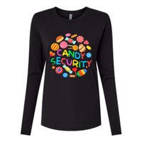 Candy Land Costumes Candy Security Candy Crew Womens Cotton Relaxed Long Sleeve T-Shirt