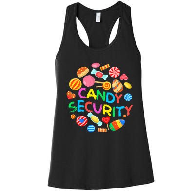 Candy Land Costumes Candy Security Candy Crew Women's Racerback Tank