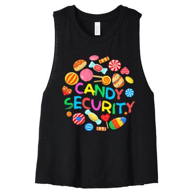 Candy Land Costumes Candy Security Candy Crew Women's Racerback Cropped Tank