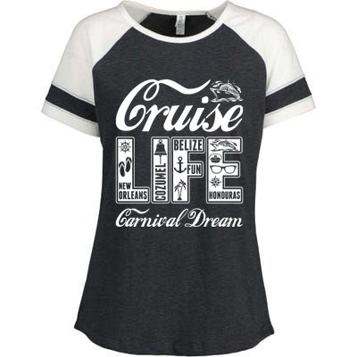 Cruise Life Carnival Dream Gift Enza Ladies Jersey Colorblock Tee