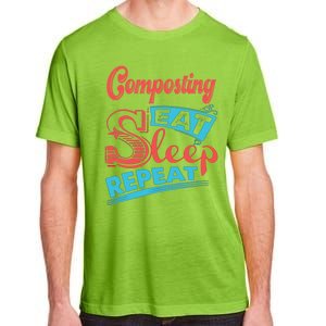 Composting Lovers Composting Eat Sleep Repeat Gift Adult ChromaSoft Performance T-Shirt