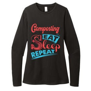 Composting Lovers Composting Eat Sleep Repeat Gift Womens CVC Long Sleeve Shirt