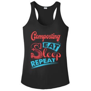 Composting Lovers Composting Eat Sleep Repeat Gift Ladies PosiCharge Competitor Racerback Tank