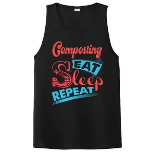 Composting Lovers Composting Eat Sleep Repeat Gift PosiCharge Competitor Tank