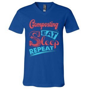 Composting Lovers Composting Eat Sleep Repeat Gift V-Neck T-Shirt