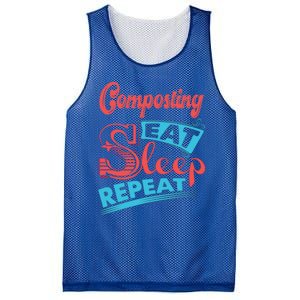 Composting Lovers Composting Eat Sleep Repeat Gift Mesh Reversible Basketball Jersey Tank