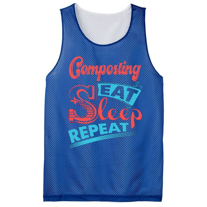 Composting Lovers Composting Eat Sleep Repeat Gift Mesh Reversible Basketball Jersey Tank