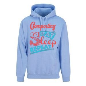 Composting Lovers Composting Eat Sleep Repeat Gift Unisex Surf Hoodie