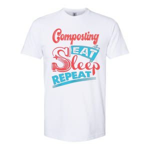 Composting Lovers Composting Eat Sleep Repeat Gift Softstyle CVC T-Shirt