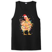 Christmas Lights Chicken Shirts Santa Funny Xmas Tree Chicken PosiCharge Competitor Tank