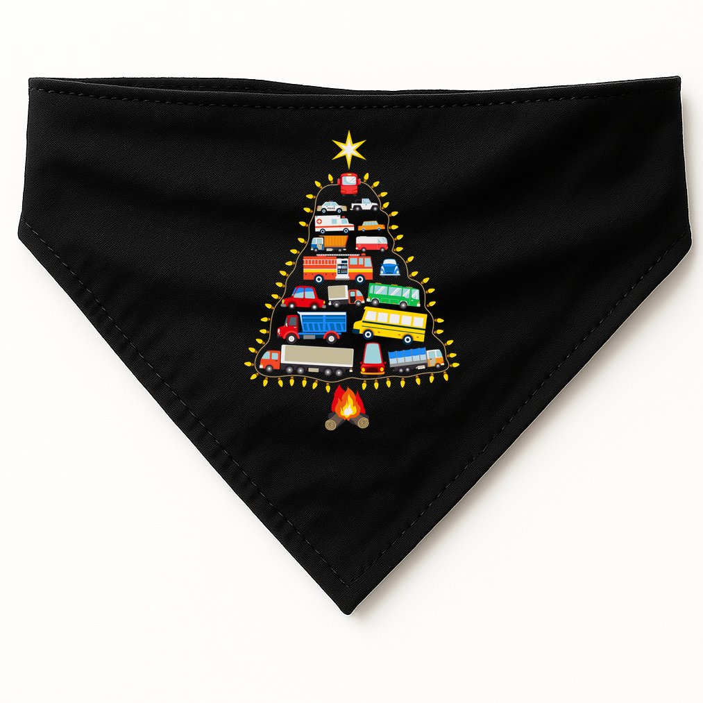 Car Lover Christmas Tree Cute Gift USA-Made Doggie Bandana