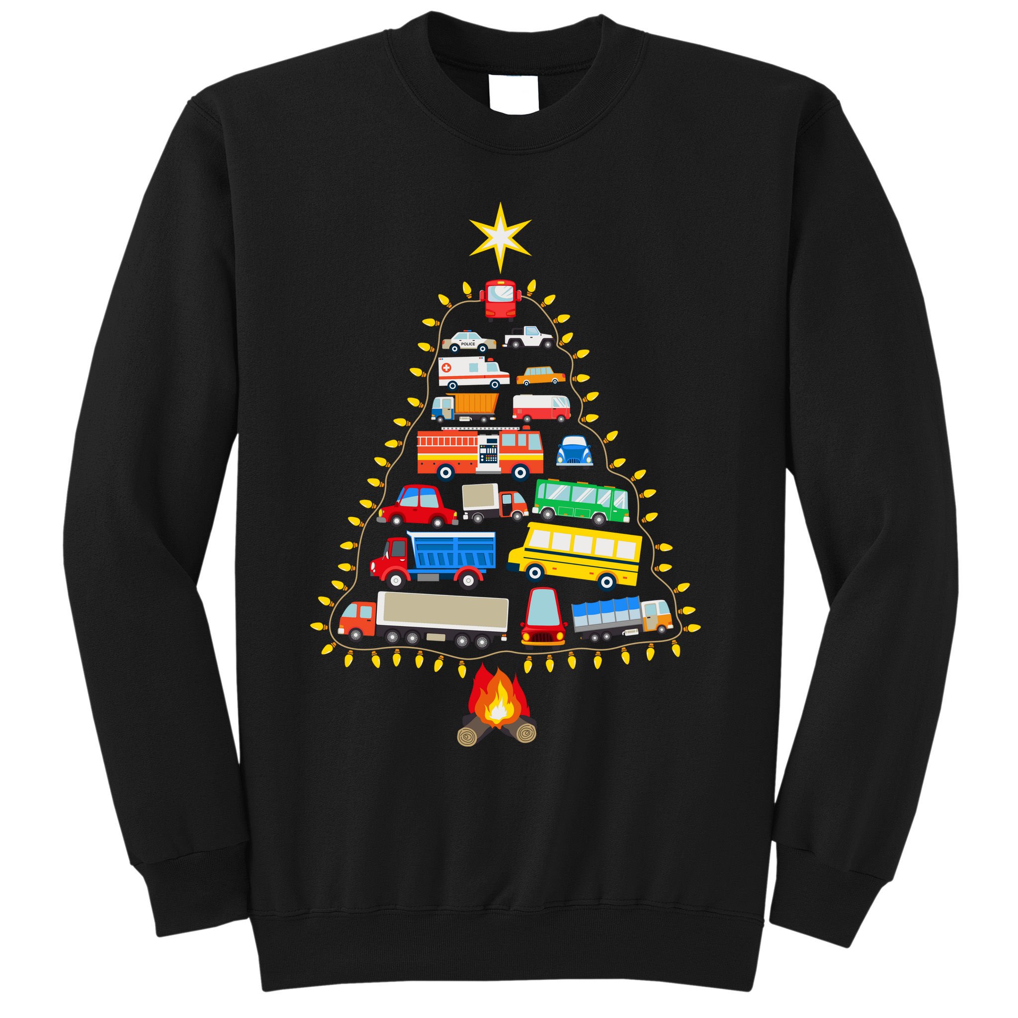 Car Lover Christmas Tree Cute Gift Sweatshirt
