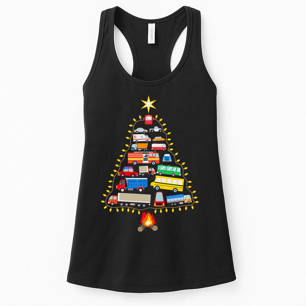 Car Lover Christmas Tree Cute Gift Womens Tank Top