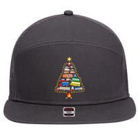 Car Lover Christmas Tree Cute Gift 7 Panel Mesh Trucker Snapback Hat