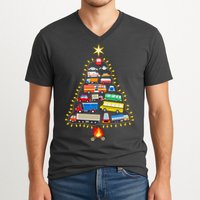 Car Lover Christmas Tree Cute Gift V-Neck T-Shirt