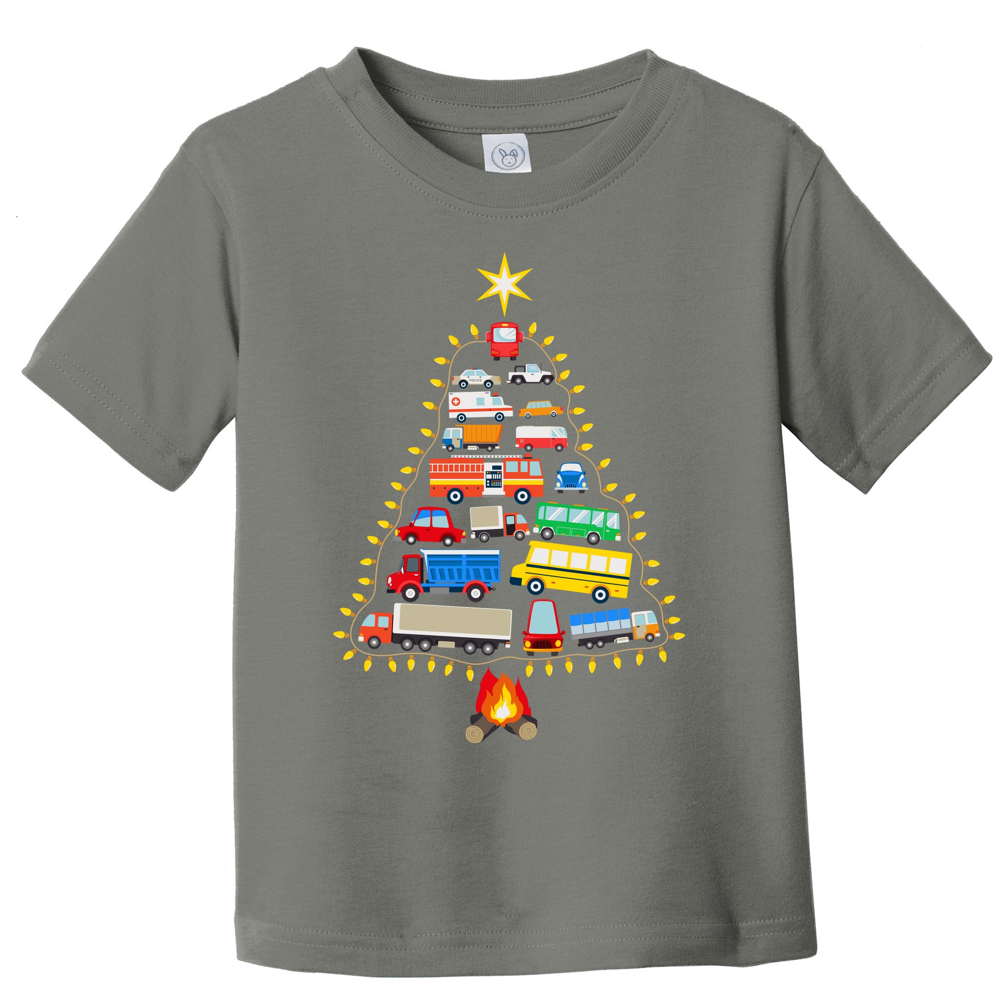 Car Lover Christmas Tree Cute Gift Toddler T-Shirt