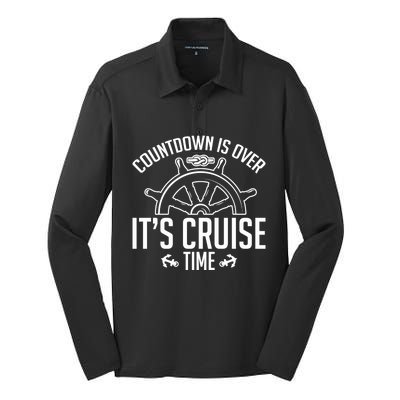 Cruise Lovers Countdown Is Over Its Cruise Time Cruising Meaningful Gift Silk Touch Performance Long Sleeve Polo