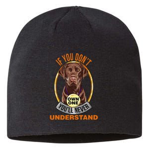 Chocolate Lab Chocolate Labrador Lover Sustainable Beanie