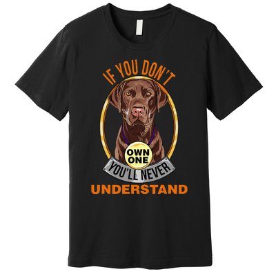 Chocolate Lab Chocolate Labrador Lover Premium T-Shirt