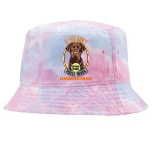 Chocolate Lab Chocolate Labrador Lover Tie-Dyed Bucket Hat