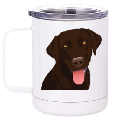 Chocolate Lab 12 oz Stainless Steel Tumbler Cup