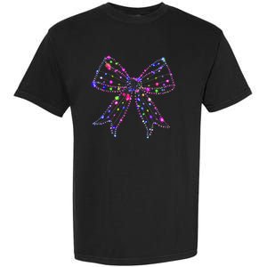 Christmas Light Coquette Bow Christmas Season Garment-Dyed Heavyweight T-Shirt