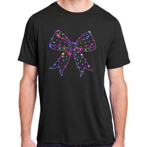 Christmas Light Coquette Bow Christmas Season Adult ChromaSoft Performance T-Shirt