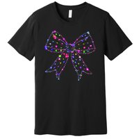 Christmas Light Coquette Bow Christmas Season Premium T-Shirt