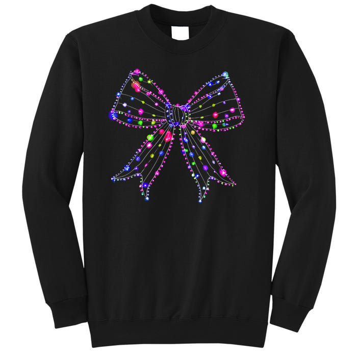 Christmas Light Coquette Bow Christmas Season Tall Sweatshirt